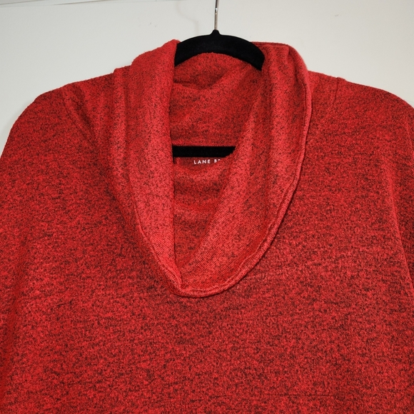 Lane Bryant Size 18/20 Cozy Red Cowl Neck Sweater Very Soft Long Sleeve Tunic - Picture 2 of 7